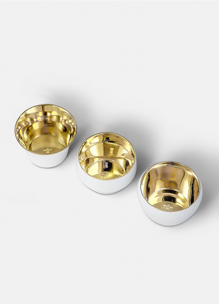 Skultuna Kin Ljuslykta 3 pack White